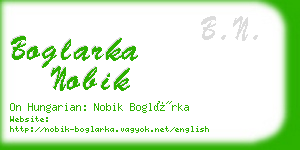 boglarka nobik business card